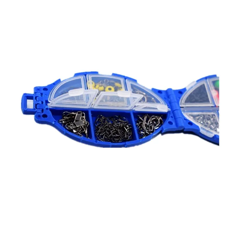 MSMRCO High Quaility 12 Grid Blue Plastic Fishing Tackle Box Turtle Fly Ocean Beach Fake Lure Goods | Спорт и развлечения