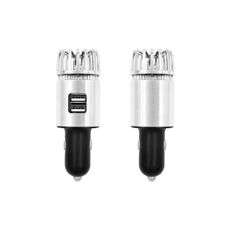 Автомобильный очиститель воздуха с двумя USB портами и отрицательными
