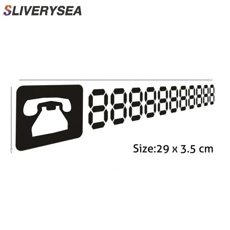 

Car Styling Vinyl Reflective Materials Temporary Parking Car Cellphone Number License Plates Stickers Auto Car Accessories
