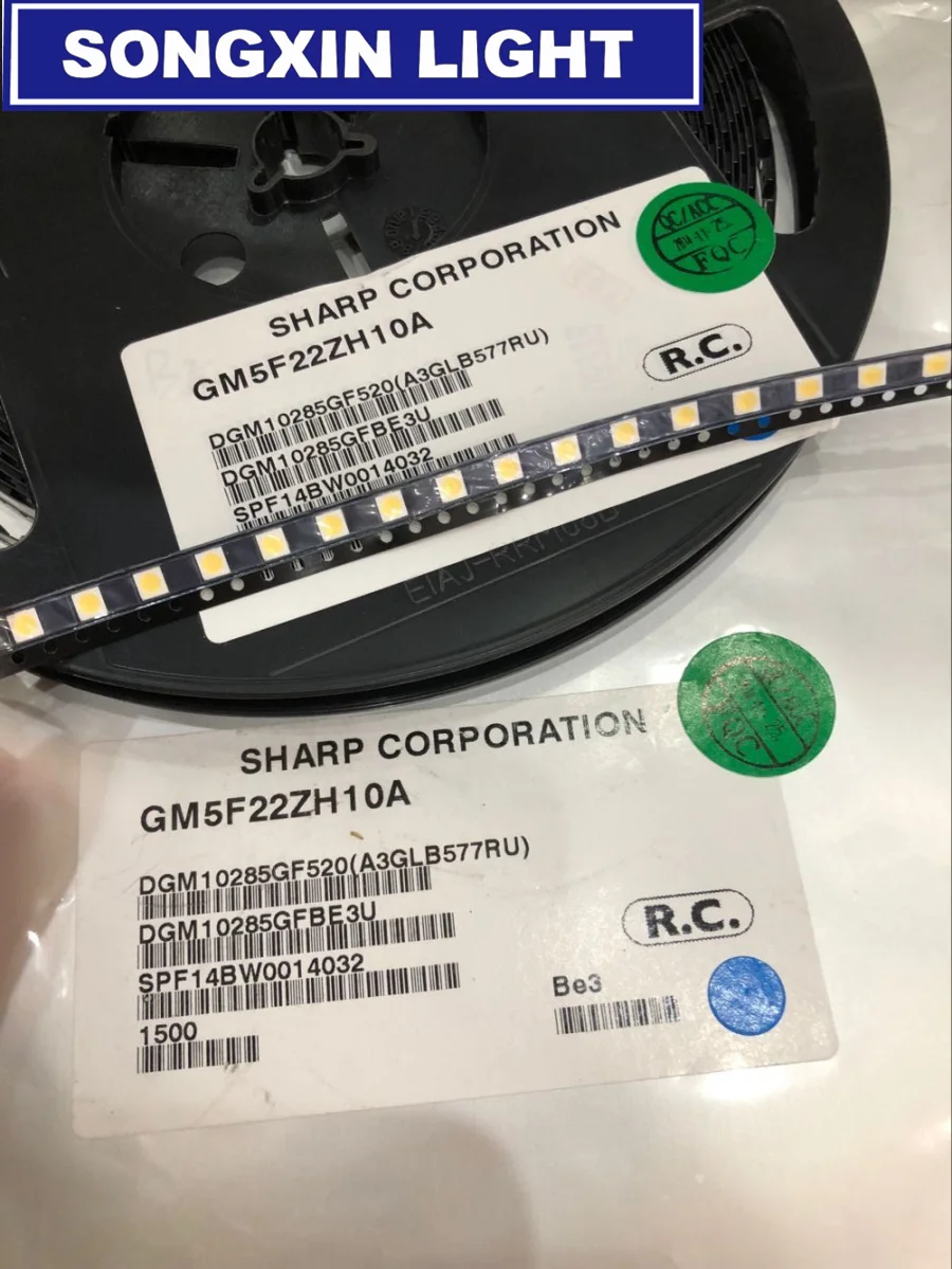 500 шт. для SHARP LED TV ЖК подсветка телевизора светодиодная 1 Вт 3 в 3535 3537 холодный белый