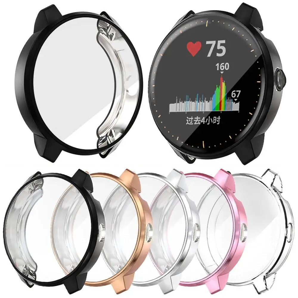 Мягкий защитный чехол для экрана Garmin Vivoactive 3 Music/CAME/SQ Watch полное покрытие бампер из