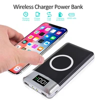 10000mah phone power bank qi wireless charger for iphone 8 x xiaomi powerbank for samsung s8 note 8 5 s6 wireless charger pad