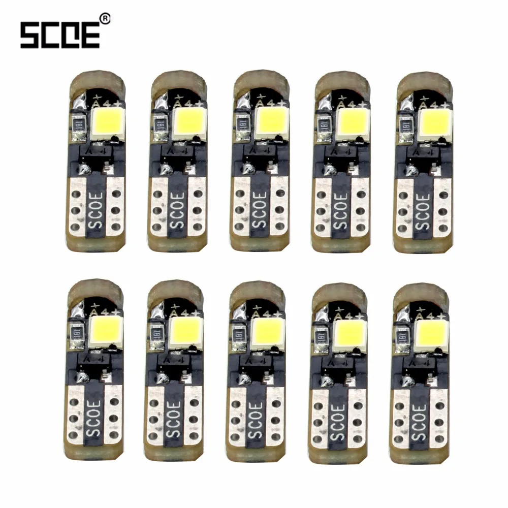 10 шт. светодиодные лампы для приборной панели T5 3SMD 12 В/24 В 12516 13516 Вт 2835