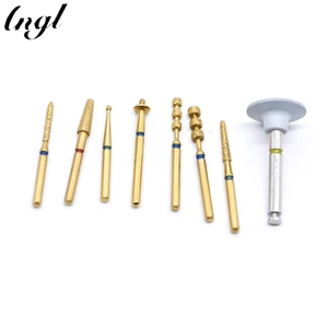 Высокоскоростная дрель FG Burs для фарфорового ламината, 1 коробка, 7 шт. + 1 белый блок, натуральный корунд, трехслойный стоматологический Bur