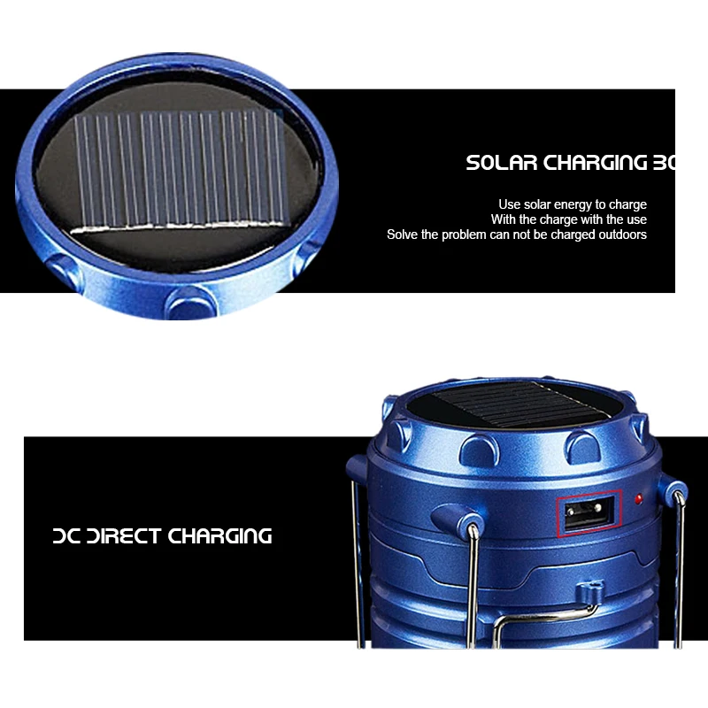 Светодиодный светильник на солнечной батарее наружный Складная портативная