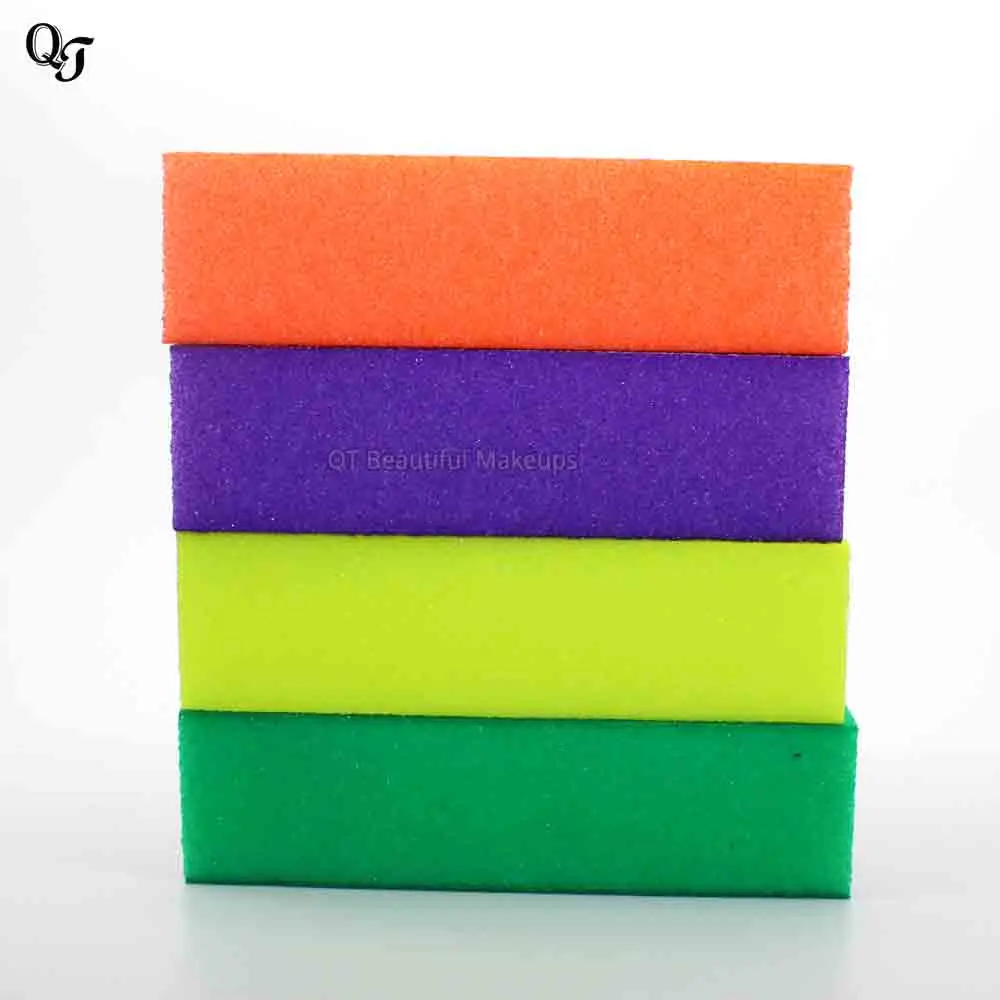 4 шт. разноцветные пилочки для ногтей зеленого/оранжевого/фиолетового/желтого