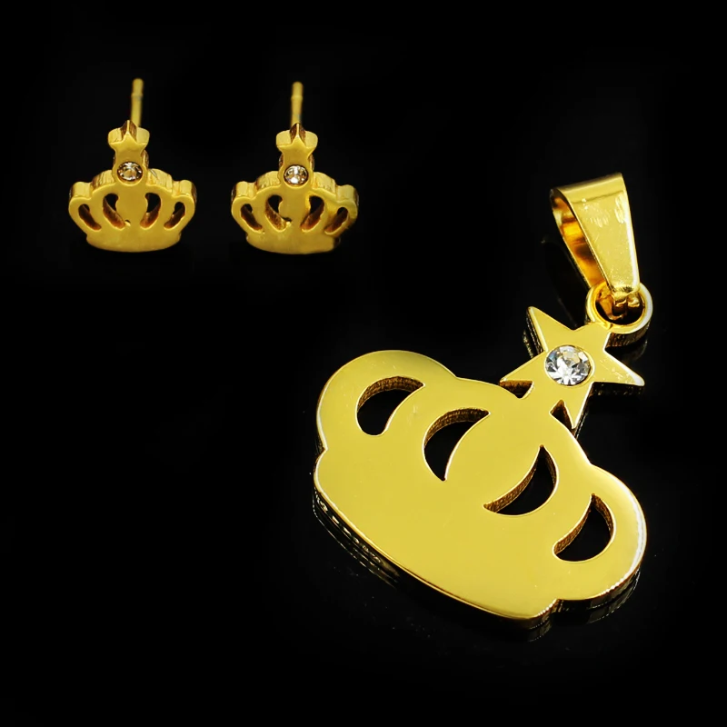 Комплект ювелирных изделий LUXUKISSKIDS из нержавеющей стали комплект колье и серёг