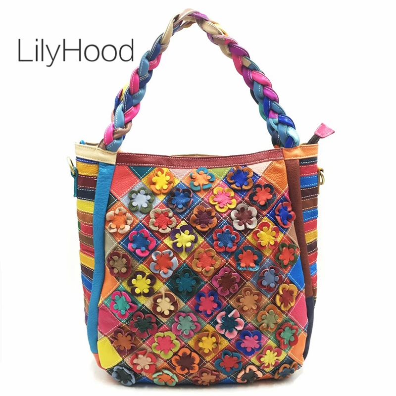Сумка тоут LilyHood женская из натуральной кожи модный саквояж на молнии с ручками