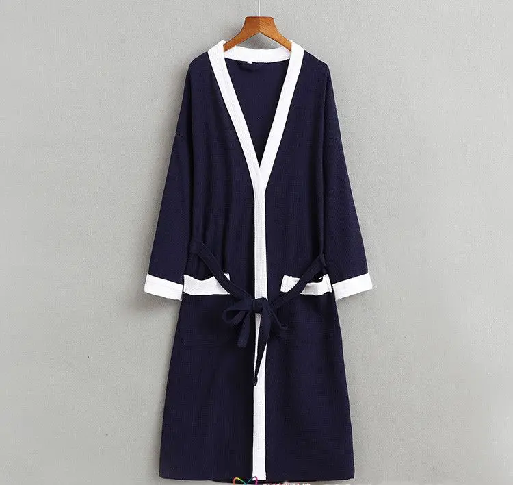 

New Arrival Spring Men V-neck cotton Bathrobe men bathroom spa robe male plus size pajamas Traditional Yukata Sleepwear 050502