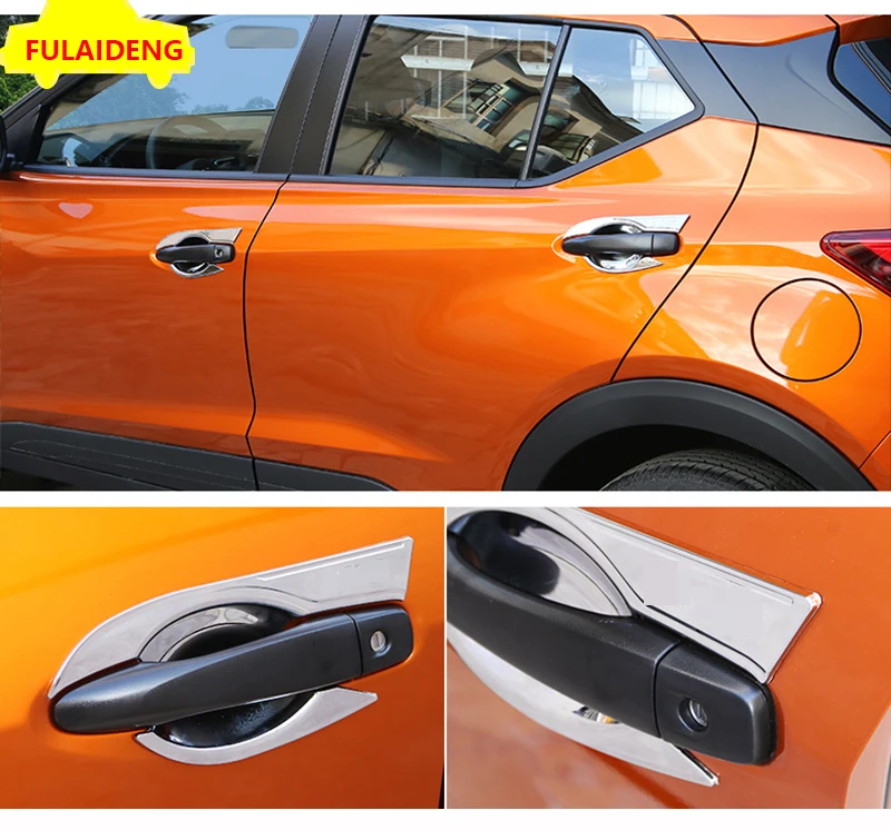 Накладки на ручки для Nissan Kicks 2017 2018 хромированные накладки дверные из АБС