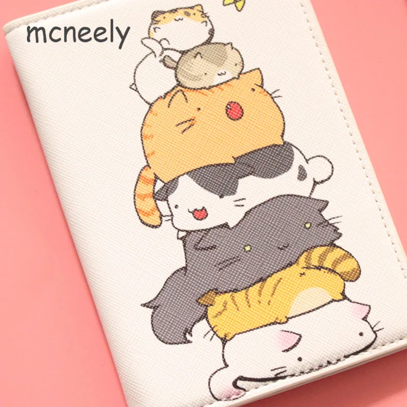 Кошка имитирует шапку! С рисунком из мультфильма с отделением для паспорта ID