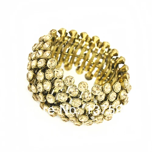 Женский браслет с фианитом FLOLA золотистый со стразами для вечеринки свадьбы