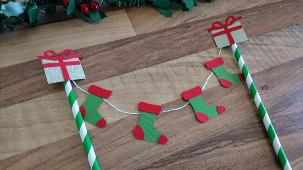 Christmas Stocking cake topper Cake Topper Bunting | Дом и сад