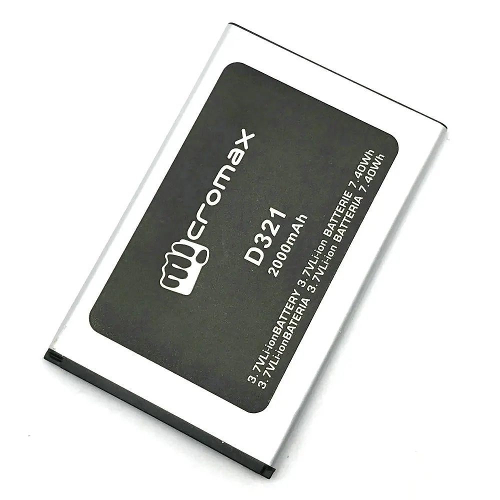 1 шт. высокое качество новый оригинальный D321 Аккумулятор для Micromax Bolt d321 A069