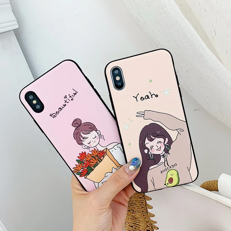 Розовый чехол на корпус телефона с цветочным узором для девочек iPhone 8 7 6 6s Plus