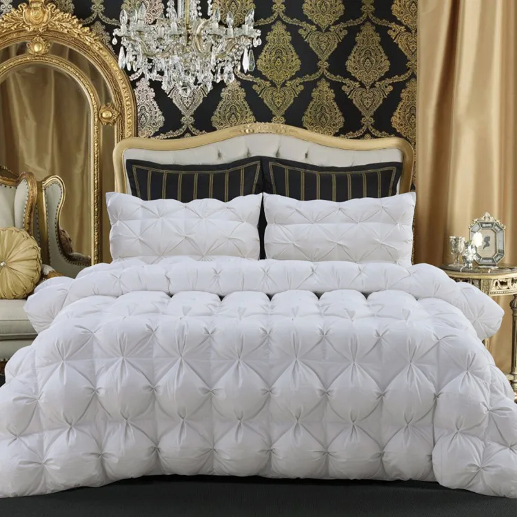 Качественное постельное белье зимнее одеяло из гусиного пуха теплое белое