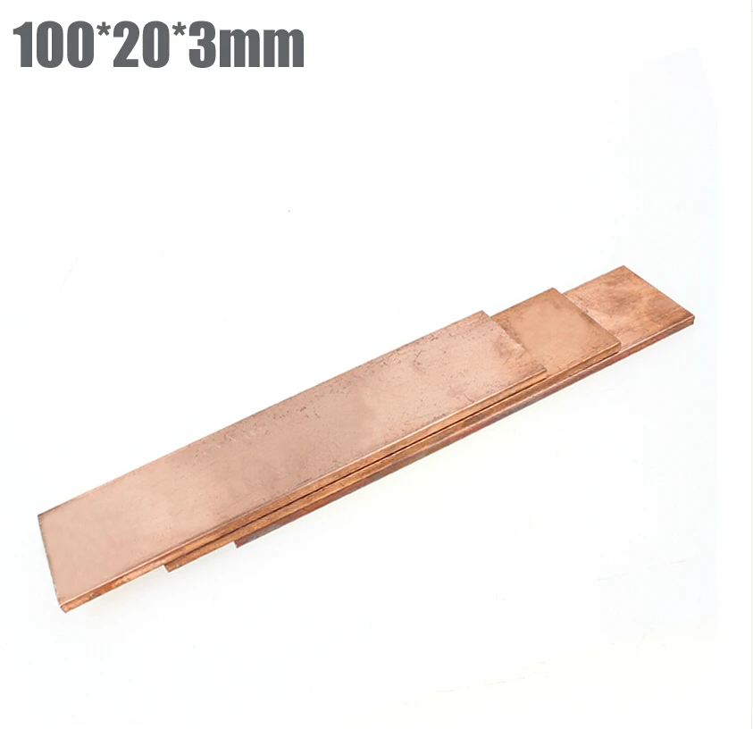 DIY материал медная планка пластина блок полоса электролитическая 100*20*3 мм|strip|strip