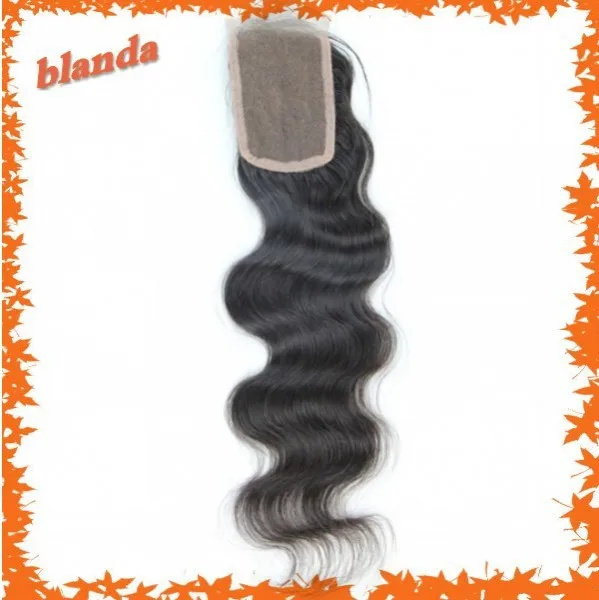 Blanda hair Stocok!Free shipping! virgin lace closure peruvian body wave closure4*4'' |