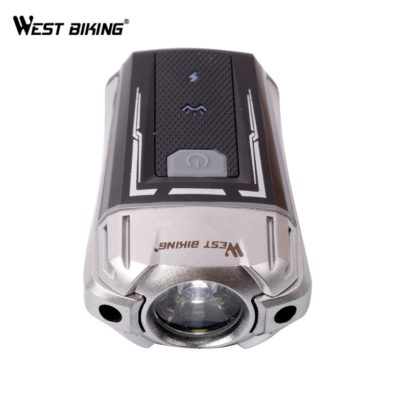 Велосипедная фара WEST BIKING заряжаемая от USB батарея для шлема велосипеда на руль