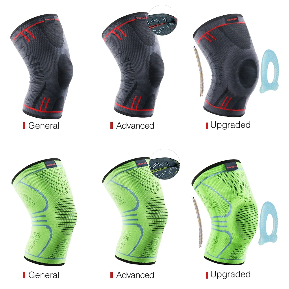 1 шт. наколенники Kuangmi компрессионная защита для коленей эластичная Спортивная