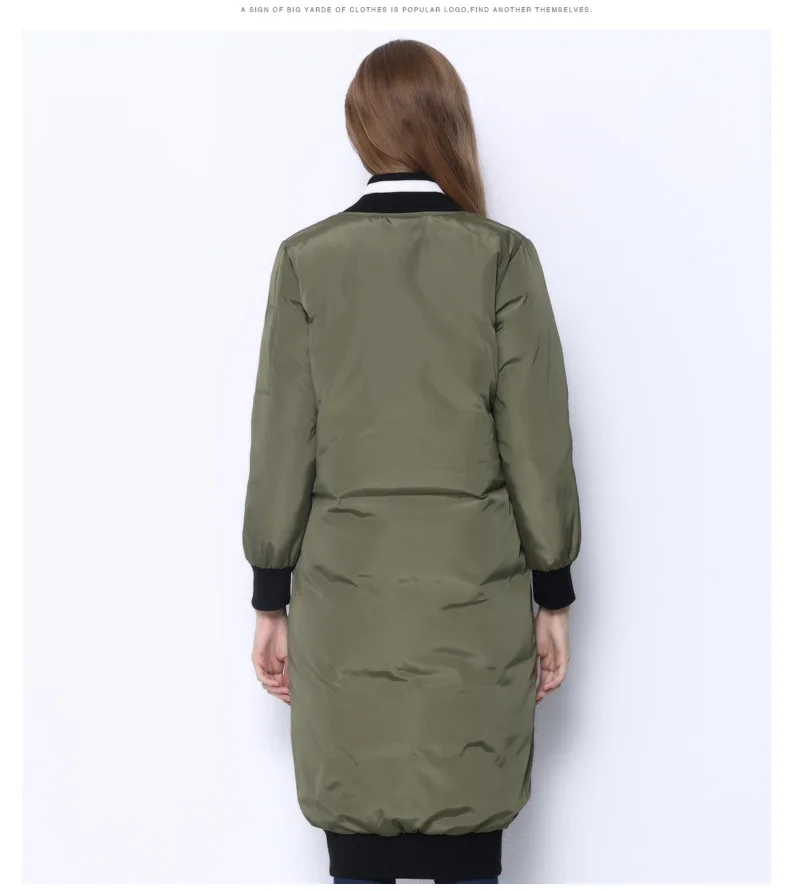 CIVICHIC Hot Sale Winter Lady Baseball Uniform Down Jacket Long Thicken Warm Parka Coat Casual Mid Eiderdown Clothing DC578 | Женская