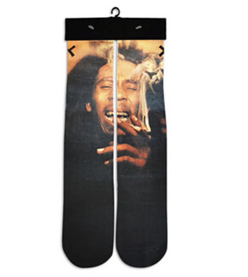 Носки biggle с 3d рисунком маленькие/2pac/Bob Mary забавные женские мужские носки модные