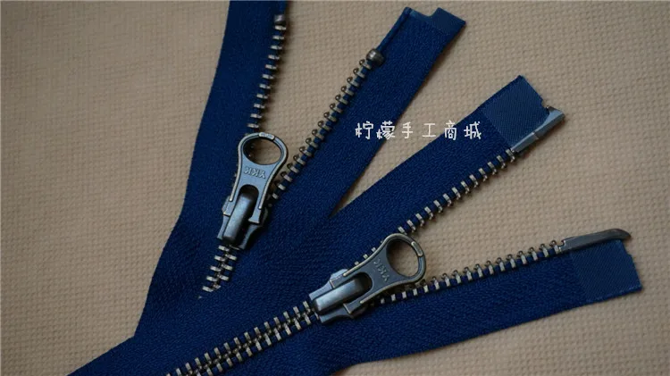 YKK молния 5 металлическая зеленая бронзовая двойная открытая 60-120 см синяя-пальто