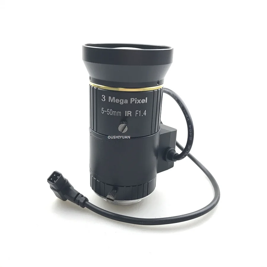 CCTV Zoom HD 3 0 мегапикселя F1.4 DC Auto Iris Vari Focal 5 50 мм CS Объектив для AHD/TVI/CVI/аналоговый IP Box