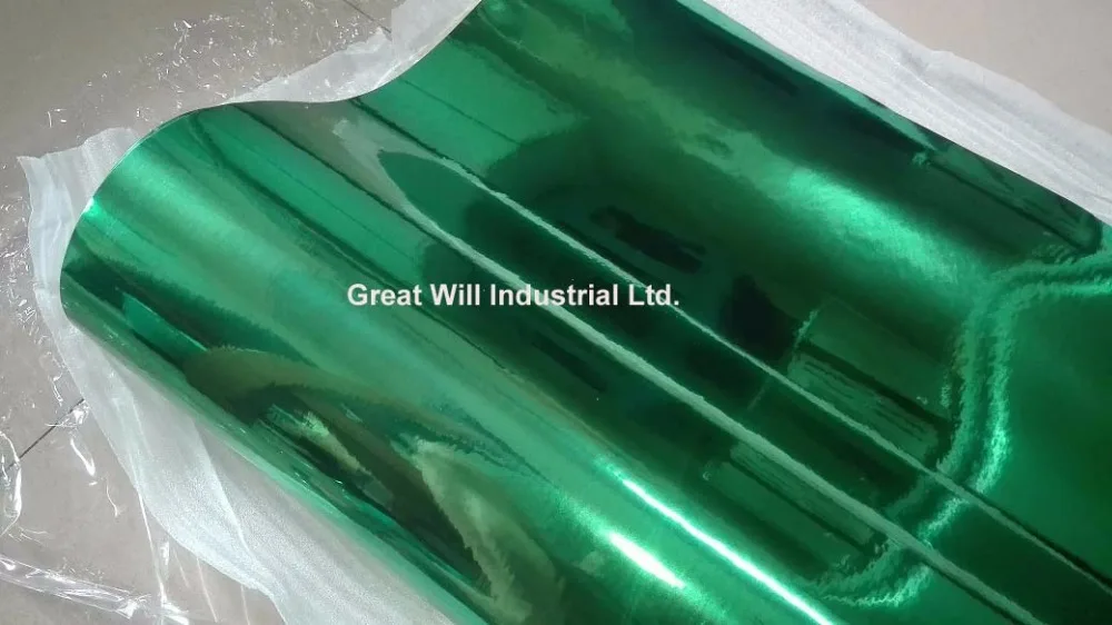 3 слойная зеленая хромированная зеркальная виниловая пленка для автомобиля