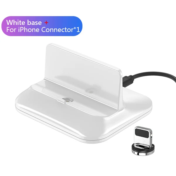 White For iphone ACCEZZ магнитный держатель для зарядного устройства универсальный держатель для телефона Подставка для зарядки для iPhone 8 Plus X XR XS MAX 2 в 1 Настольный держатель для зарядки - Цвет: White For iphone
