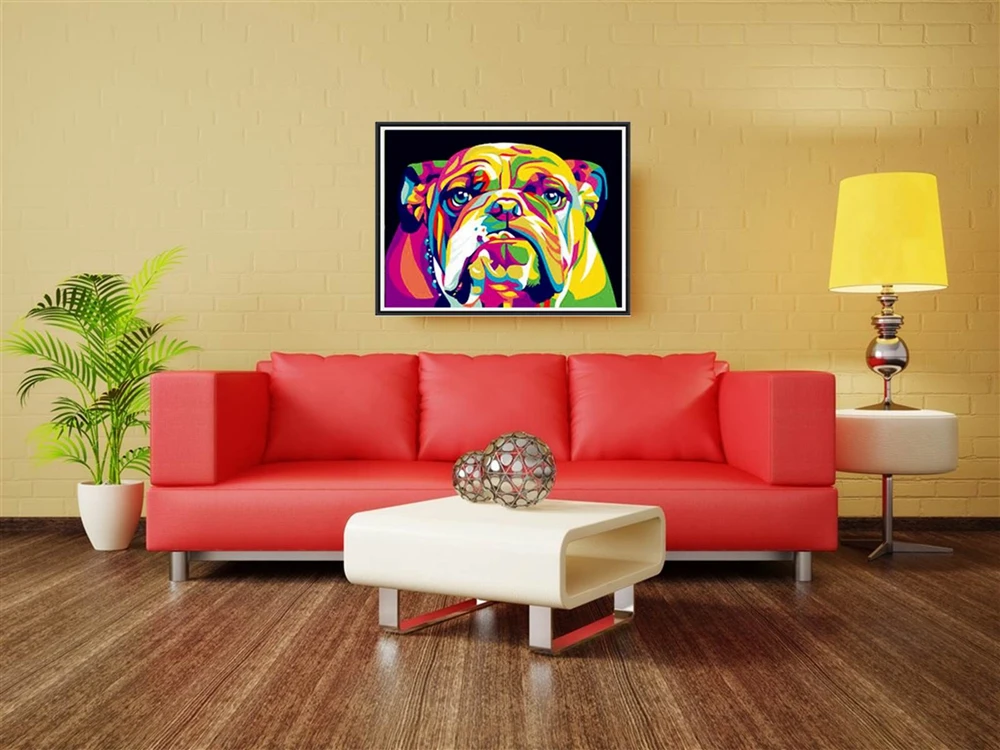 5D diy diamond painting dog mosaic pattern embroidery cross stitch animal rhinestones | Дом и сад