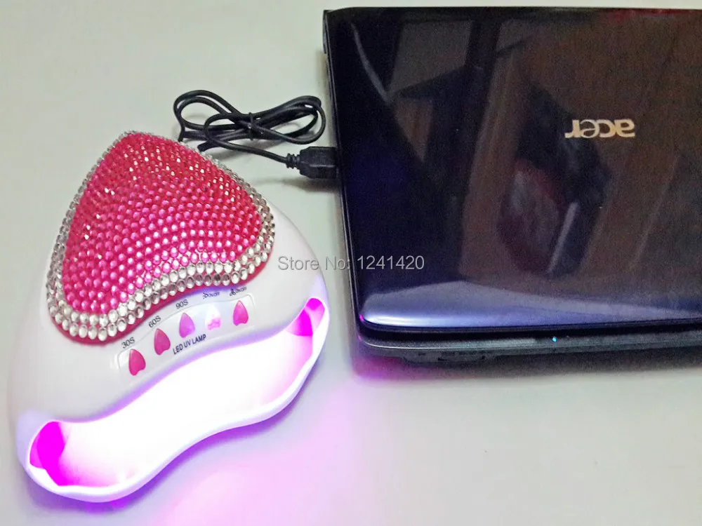 Бесплатная доставка Сердце Форма 5 Вт USB/Батарея/адаптер Led УФ лампы отверждения