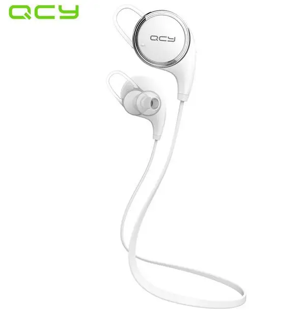 QCY QY8 Bluetooth наушники с микрофоном беспроводная гарнитура активные шумоподавляющие наушники спортивные наушники - Цвет: White