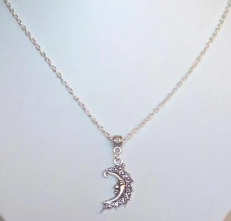 Модный винтажный кулон в виде маленькой Луны богини полумесяца лица