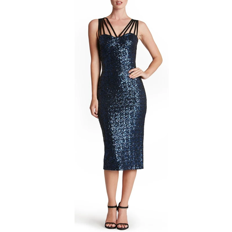 DUOUPA летнее платье Для женщин 2019 новый сексуальный Bodycon рукавов спинки Черный