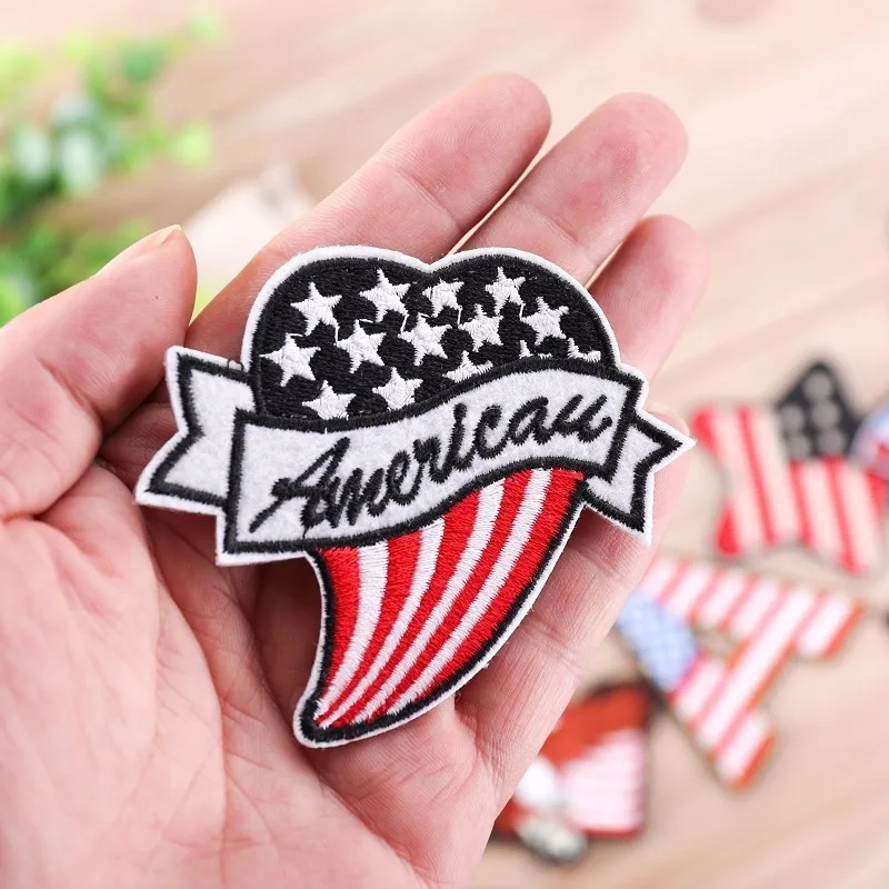 PGY новые флаги США вышитые патчи Орел письмо Стекло железо на патчи Мотив Аппликация бейдж популярные аксессуары для вышивки