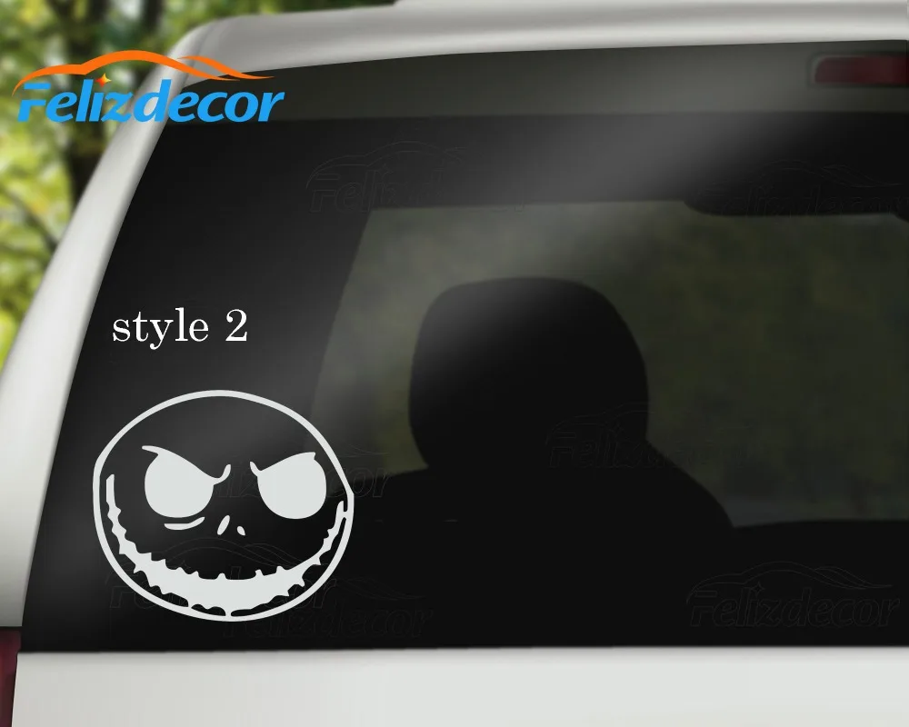 6 стилей Jack Skellington высечка Виниловая наклейка для автомобиля художественная