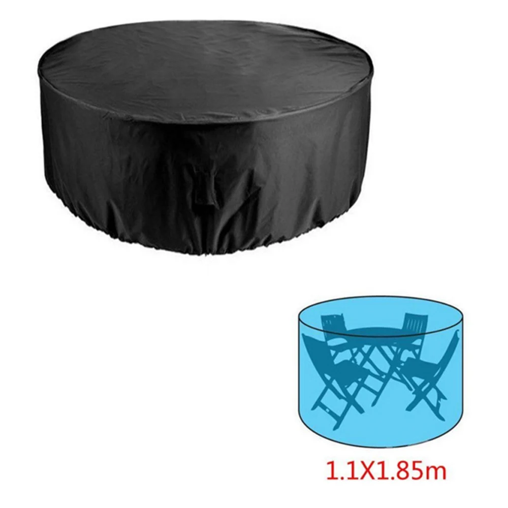 

Waterproof Patio Fire Pit Cover Black UV Protector Grill BBQ Shelter Outdoor Garden Yard Round Canopy Furniture Covers