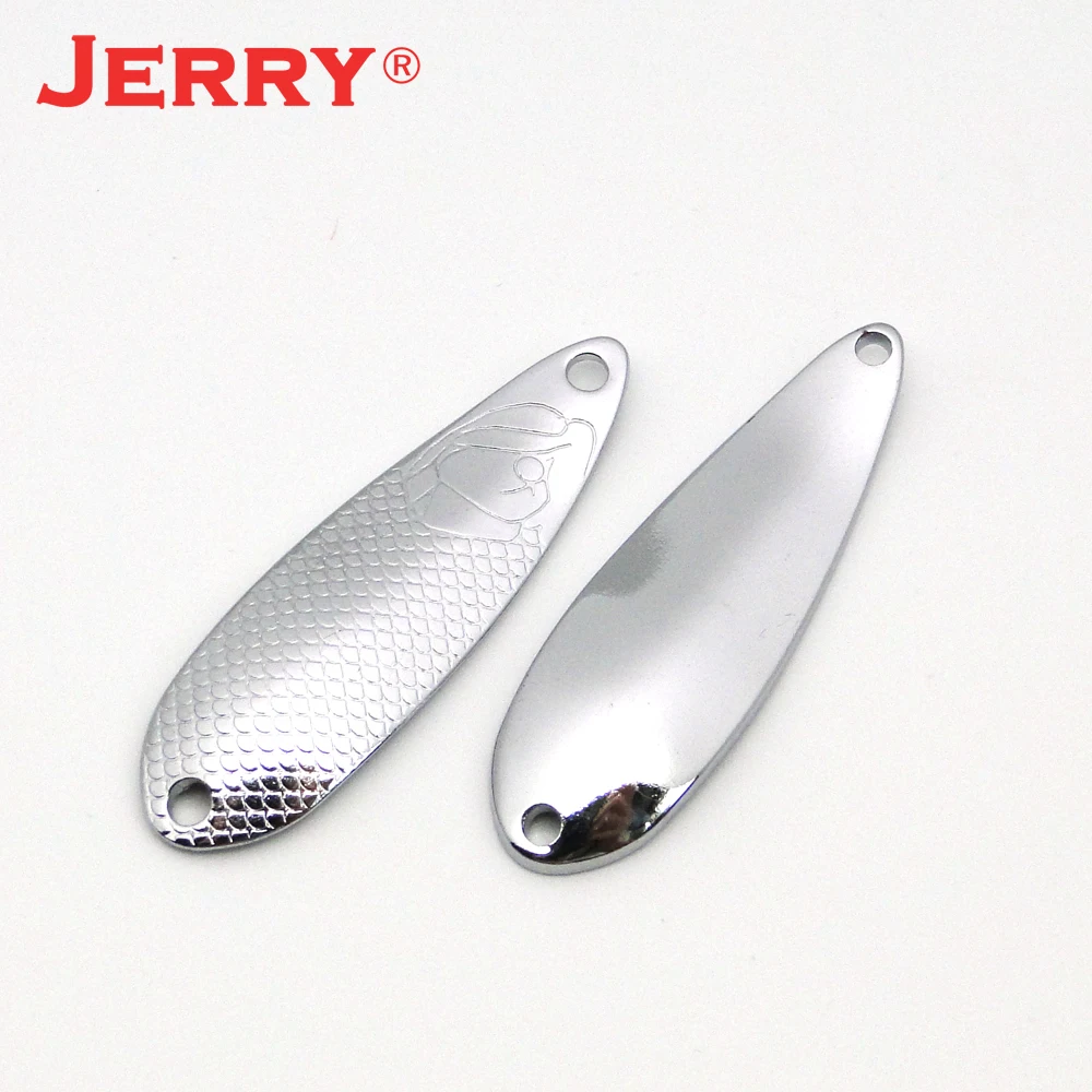 Jerry, 50 шт., 6,6 г, 7,5 г, рыболовные приманки, Троллинговые ложки, Неокрашенная пустая ложка для Озерного потока, форели, ложки, приманки zander pike, Спиннер, приманка