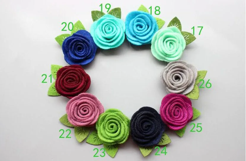 Ободок для волос сделай сам из фетра с цветами 2 дюйма 26 цветов 120 шт.|felt flowers diy|diy