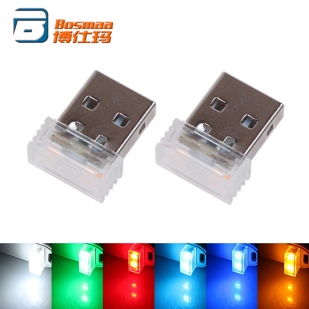 

BOSMAA 100pcs Mini Portable USB LED Car Atmosphere Light Emergency Lighting Power Bank