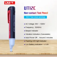uni t ut12c ac voltage detector non contact voltage pen tester 90v 1000v 5060hz auto power off beeper vibrating indicator