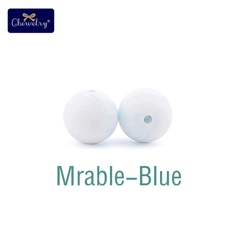 Mrable-Blue 30 шт пищевого качества силиконовые бусины 12 мм жемчужные силиконовые бусины Детские игрушки DIY детские Прорезывания Зубов Ожерелье без БФА соска цепь аксессуары - Цвет: Mrable-Blue
