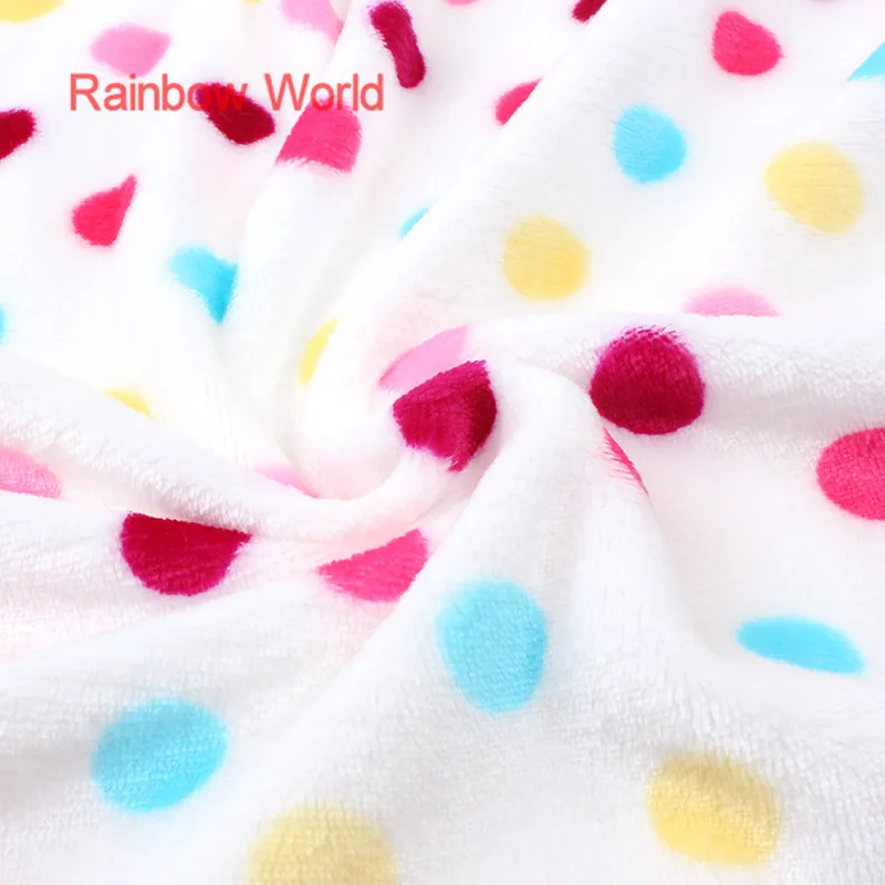 1 метр цветная ткань из микрофибры в горошек высокого качества супер мягкая velboa