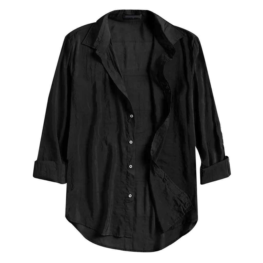 Рубашка мужская с длинным рукавом стильная удобная блузка Гавайская футболка 2021