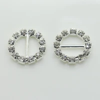 shiny 15mm 160pc round rhinestone buckles diamond buttons invitation ribbon slider for wedding supply silver colorfree shipping