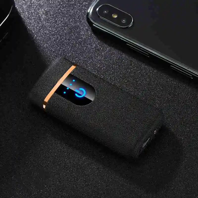 USB ветрозащитная беспламенная двойная дуга плазменный сенсорный зондирование без газа Зарядка электрическая зажигалка для сигарет для курения бойфренд Gif