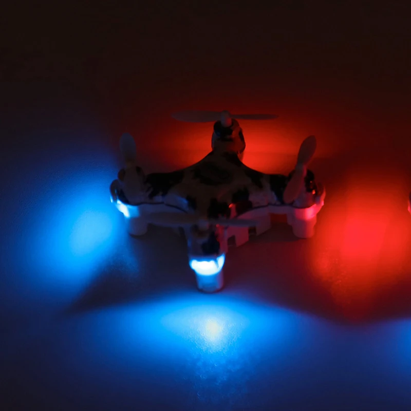 Мини Радиоуправляемый Дрон 4ch дроны cx10d 6 оси LED вертолет 3D roll мини Drone с ключом