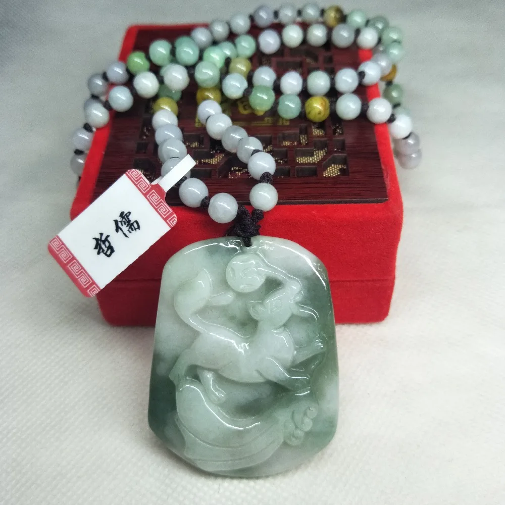 Ювелирные изделия Zheru из чистого натурального нефрита светильник-зеленого цвета