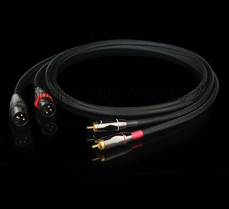 Hi End посеребренный аудиокабель 2 RCA папа к XLR HIFI Разъем 3 Pin аудиофильный кабель|2 rca
